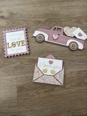 Pink Love Mail Wall Decor Set - Home Party Supplies